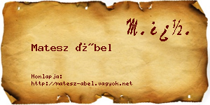 Matesz Ábel névjegykártya